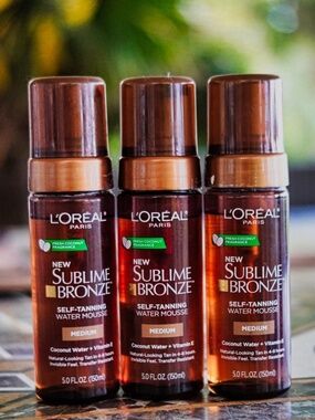 NEW Pack of 3 L'Oreal Sublime Bronze Self-Tanning Water Mousse - Medium